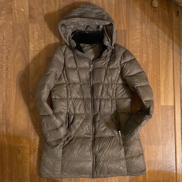 Calvin Klein hooded packable long Feather down puffer - Picture 2 of 7